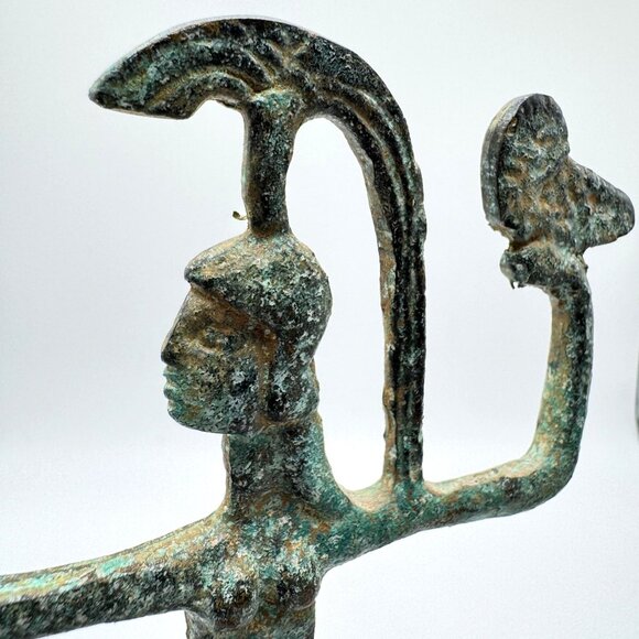 MCM Frederick Weinberg Style Greek Etruscan Warrior Horse Chariot Bronze Statue - Picture 9 of 10